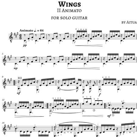 Wings - II Animato : Partition pour guitare