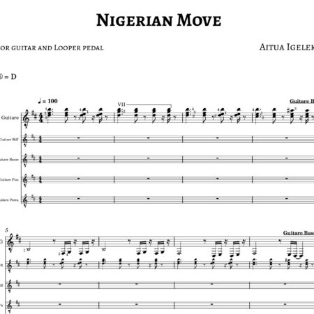 Nigerian Move : Partition pour guitare et looper